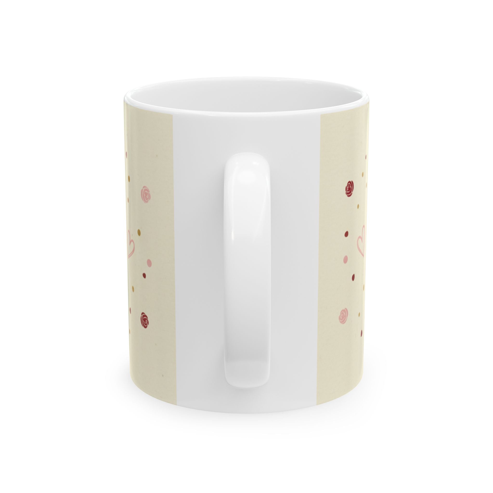 Valentine's Day Ceramic Mug — "Happy Valentine's Day" Romantic Rose Coffee Cup (11oz/15oz)