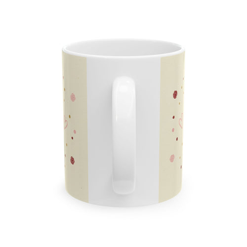 Valentine's Day Ceramic Mug — "Happy Valentine's Day" Romantic Rose Coffee Cup (11oz/15oz)