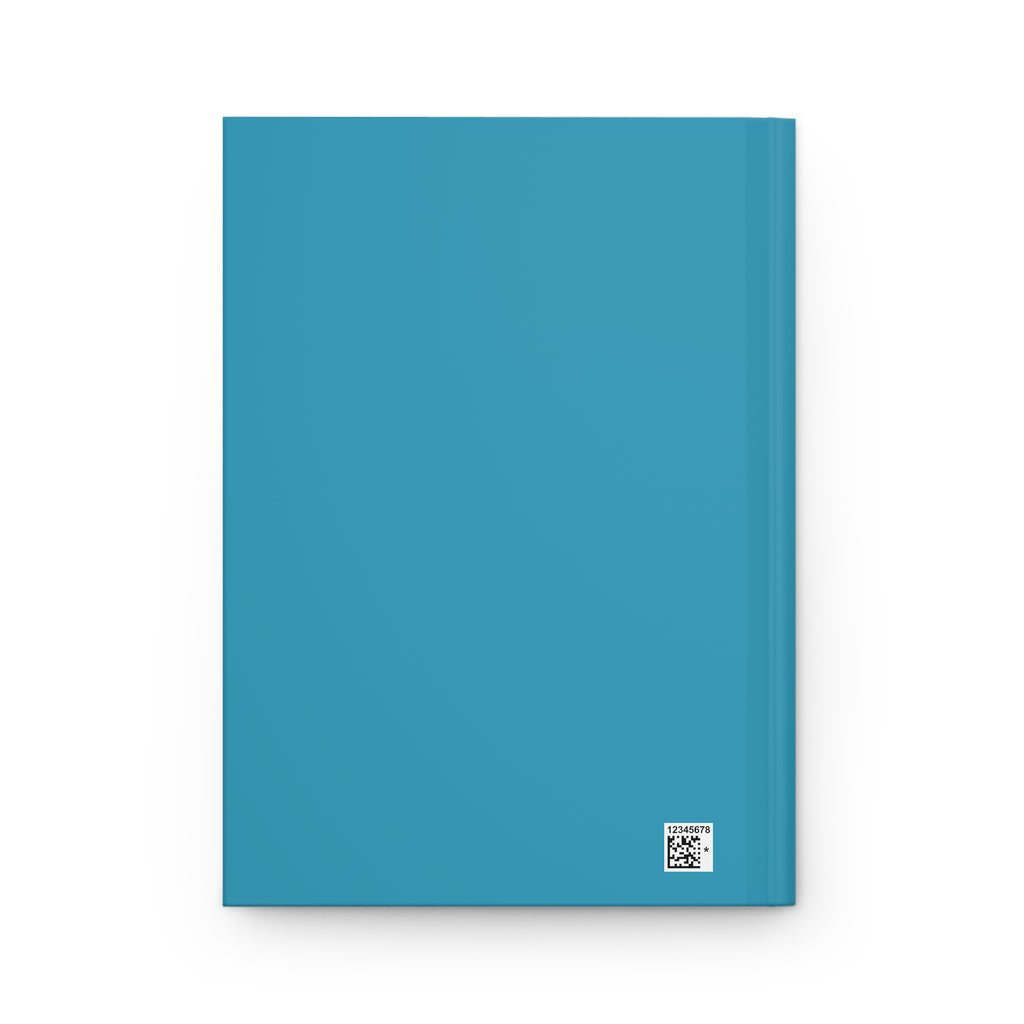 Hardcover Journal — Retro Geometric 'My Journal' Notebook (Teal & Neon)