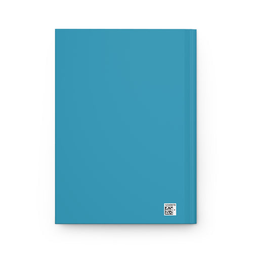 Hardcover Journal — Retro Geometric 'My Journal' Notebook (Teal & Neon)