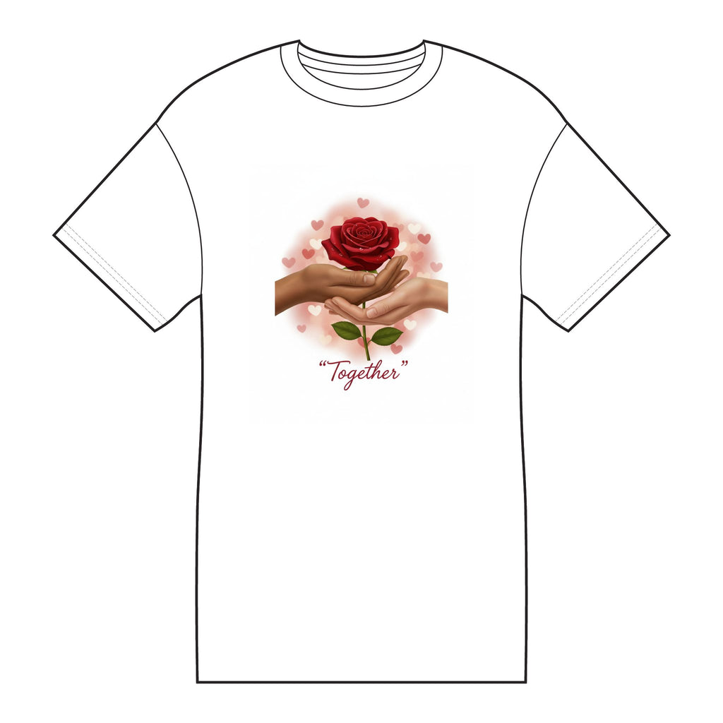 Together Rose Tee — Romantic Couple Floral T-Shirt